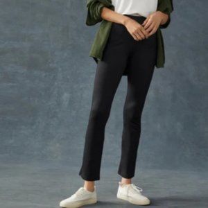 American Giant No BS Ponte Crop Kick Flare Pants Black 8